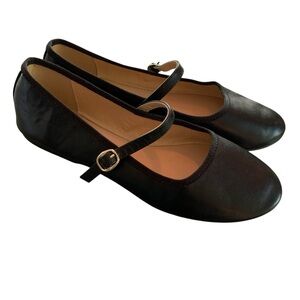 Classic Black Strap Flats